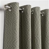 Habitat Boucle Plain Blackout Lined Eyelet Curtains - Green