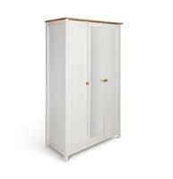 Argos Home Scandinavia 3 Door Mirror Wardrobe - Pine & White