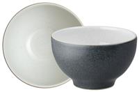 Denby Impression Set of 4 Stoneware Nibble Bowls - Charcoal