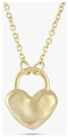 Revere 9ct Gold Plated Heart Shaped Locket Necklace