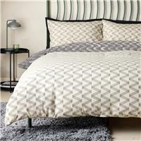 Argos Home Zig-Zag Print Cream & Grey Bedding Set - Single