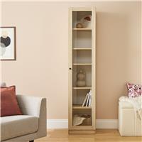 Argos Home Carla 1 Door Display Cabinet - Oak