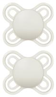 MAM Perfect Soother 0-2 Months Soother 2 Pack - White