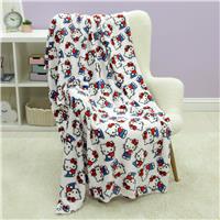 Hello Kitty Fleece Throw - White - 100x150cm