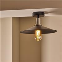 Argos Home Pixie Cone Metal Flush to Ceiling Light - Black