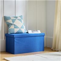 Argos Home Medium Fabric Ottoman - Blue