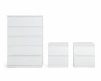 Argos Home Jenson 2 Bedside & 5 Drawer Chest Set-White Gloss