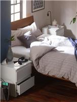 Argos Home Jenson Set of 2 Bedside Table - White Gloss