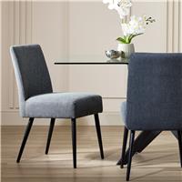 Argos Home Belinda Pair of Fabric Dining Chairs - Charcoal