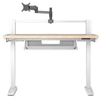 Corsair Platform 4 Elevated Desk - White Light Wood