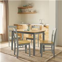 Argos Home Chicago Grey Dining Table & 4 Grey Chairs