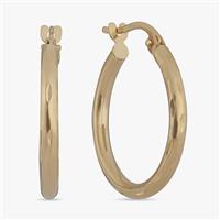 Revere 9ct Yellow Gold Textured Hoop Earrings