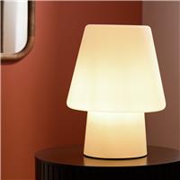 Habitat Flore Glass XL Table Lamp - White