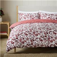 Argos Home Burgundy Foliage Print Bedding Set - King size