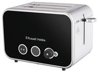Russell Hobbs Luna 2 Slice Metal Toaster - Black and Silver