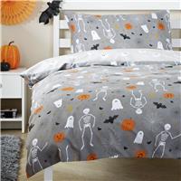 Argos Home Happy Halloween Grey Kids Bedding Set - Single
