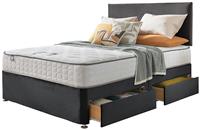Silentnight Comfort Double 4 Drawer Divan Bed - Charcoal
