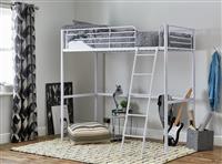 Argos Home Riley High Sleeper Metal Bed Frame - White