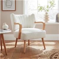 GFW Enzo Boucle Teddy Accent Chair - Natural