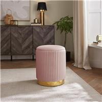 GFW Esme Fabirc Storage Footstool - Pink