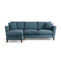 Habitat Lomond Left Hand Corner Sofa - Blue - Dark Leg