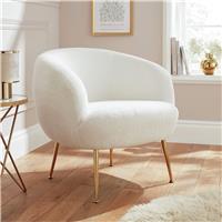 GFW Ada Boucle Teddy Accent Chair - Cream