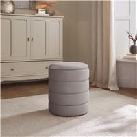 GFW Klara Velvet Storage Footstool - Grey
