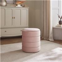 GFW Klara Velvet Storage Footstool - Pink
