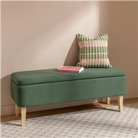 Habitat Ren Large Fabric Ottoman - Green