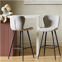 Habitat Etta Pair of Fabric Bar Stools - Natural