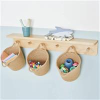 Great Little Trading Company Peg Rail Shelf with Hooks