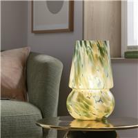 Habitat Rahnn Confetti Glass Table Lamp - Green
