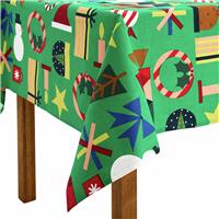 Habitat Festive Icons Wipe Clean Table Cloth - Green