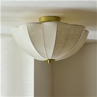 Habitat Scalloped Uplighter Flush Ceiling light - Natural