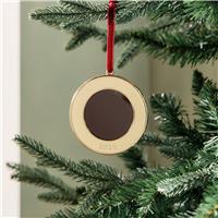 Habitat Single Gold Round Photo Frame Christmas Decoration
