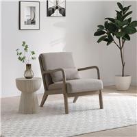 Kyoto Leah Fabric Accent Chair - Oatmeal