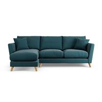 Habitat Lomond Left Hand Corner Sofa - Teal - Ash Leg