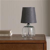 Argos Home Cabras Glass Table Lamp - Charcoal