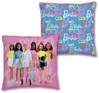 Barbie Figures Printed Cushion - Pink - 40X40cm