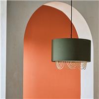 Habitat Olive Two Tier Scallop Easy Fit Lampshade - 35cm
