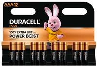 Duracell Plus Powerboost AAA Batteries - Pack of 12