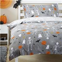 Argos Home Happy Halloween Grey Kids Bedding Set - Double