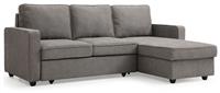 Kyoto Noah Fabric Reversible Corner Sofa Bed - Grey