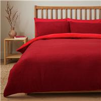 Argos Home Double Sided Fleece Red Bedding Set - Single