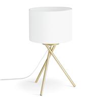 Argos Home Tripod Table Lamp - White & Brass
