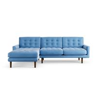Habitat Fenner Left Hand Corner Sofa - Sky Blue - Dark Leg