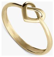 Revere 9ct Yellow Gold Heart Knot Ring - J