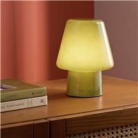 Habitat Flore Glass Table Lamp - Green