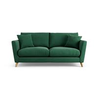 Habitat Lomond Fabric 3 Seater Sofa - Green - Ash Leg