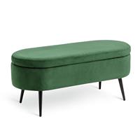 Argos Home Velvet Storage Ottoman - Emerald Green